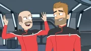 L-R: Lt. Commander Stevens, Commander Jack Ransom