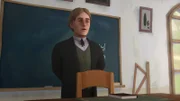 Der Lehrer sagt eine Klassenarbeit an.