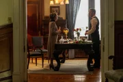 L-R: Elizabeth 'Bess' Levin (Zoe Kazan) and Rabbi Lionel Bengelsdorf (John Turturro)
