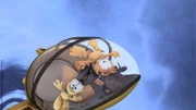 Garfield auf dem Weg zum Planeten Schprocket.