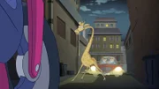 Eine Giraffe ist los in Mausilia.