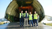 Ukraine - Aircraft engineers in front of plane.