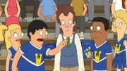 Tammy (l.), Gene (2.v.l.), Mr. Ambrose (m.), Todd (2.v.r.)