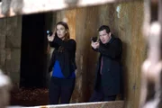 L-R: Carrie Wells (Poppy Montgomery) und Detective Al Burns (Dylan Walsh).