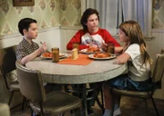 Ein Ehestreit beeinflusst schließlich auch Sheldon (Iain Armitage, l.), Georgie (Montana Jordan, M.) und Missy (Raegan Revord, r.) ...