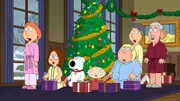 (v.l.n.r.) Lois Griffin; Meg Griffin; Brian Griffin; Stewie Griffin; Chris Griffin; Barbara Pewterschmidt; Carter Pewterschmidt