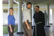 (v.l.n.r.) Jane Tennant (Vanessa Lachey); Jesse Boone (Noah Mills); Bruder Ellis Kane (Wes Chatham)