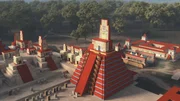 3D-Modell einer alten Maya-Stadt