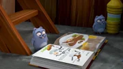 Die Lemminge haben das perfekte Rezept für Schokocreme gefunden. Natürlich hat auch Grizzy großes Interesse and em Rezept und versucht, den Lemmingen das Buch zu stehlen.  +++