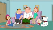 (v.l.n.r.) Meg Griffin; Chris Griffin; Peter Griffin; Lois Griffin; Stewie Griffin; Brian Griffin