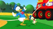 MICKEY MOUSE CLUBHOUSE - "Mickey's Mousekeball" - Professor Von Drake introduces the Clubhouse pals to a high-tech new game. This episode of "Mickey Mouse Clubhouse" premieres Friday, April 3 (8:30 AM - 9:00 AM ET/PT) on Disney Junior. (Disney Junior) GOOFY; MICKEY MOUSE CLUBHOUSE - "Donald Jr." - Donald teaches a young duckling a dance for "Show Your Special Talent Day." This episode of Disney Junior's "Mickey Mouse Clubhouse" airs Friday, June 6 (8:30 AM -9:00 AM ET/PT) on Disney Junior. (DISNEY JUNIOR) DONALD, DONALD JR.
