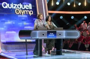 Die Kandidaten Alexander und Barbara Wussow (v.l. am Panel) - beide Schauspieler, Team "WUSSOW"