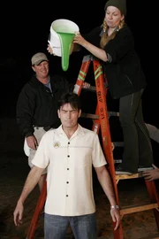 Bei den Dreharbeiten zu "Lasst die Hund los!" ...