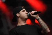 Der Rapper T-Zon beim Halberg Open Air am Freitag (15.7.2016) auf dem Saarbrücker Halberg beim Saarländischen Rundfunk.
