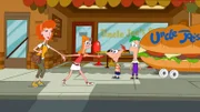 "Disneys Phineas und Ferb", "Alles Gute, Mom! / Die Reise zum Mittelpunkt von Candace." Candace will ihrer Mutter zum Geburtstag das tollste Geschenk machen, das sie sich vorstellen kann. Leider sind ihr Phineas und Ferb immer einen Schritt voraus. Als auch noch Dr. Doofenschmirtz ihre Pläne durchkreuzt, hat Candace die Nase endgültig voll.
