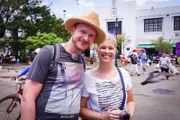 Dennis Rowlin und Daniela Wolpert erkunden die Kolonialstadt Leon in Nicaragua.
