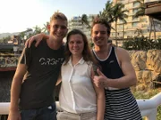 Die Praktikanten Lukas, Martha und Janek in Acapulco (Mexiko).