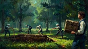 Illustration von arbeitenden Männern