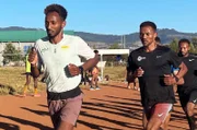 Samuel Fitwi im Trainingslager in Äthiopien.