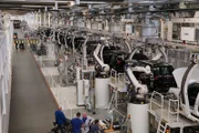 The Volkswagen production line.
