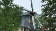 Die Bergmühle von 1792 in Flensburg mit neuen Flügeln.