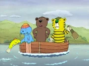 Auf Loch Ness ist Bewegung: Schlüter springt in Panik vor dem Seeungeheuer zurück ins Boot.