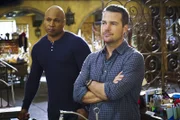 Rate" -- Pictured: LL COOL J (Special Agent Sam Hanna) and Chris O\'Donnell (Special Agent G. Callen). When a convicted Cuban spy escapes U.S. custody just before he is set to return to his country in a prisoner exchange, the team is shocked to learn that Anna (Bar Paly) helped him break out. Also, Deeks admits to Kensi that he thinks she is too messy, on NCIS: LOS ANGELES, , Pictured: LL COOL J (Special Agent Sam Hanna) and Chris O\'Donnell (Special Agent G. Callen).
