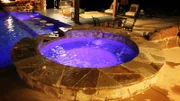The Pool Kings even incorporated a swim-up bar adjacent to the outdoor kitchen, allowing for a seamless entertaining space.