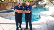 Pool Kings Jim (left) and Mike (right) stand confidently with smiles on their faces knowing that they have accomplished the Peacox dream pool.
