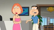 Lois Griffin (l.); Glen Quagmire (r.)