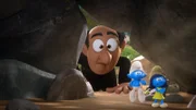Gargamel lässt sich von Begonia und Dummi zum Dorf führen. Aber kennen die beiden wirklich den richtigen Weg?