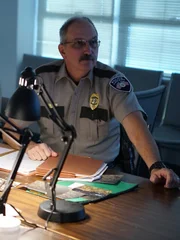 Police officer in office
