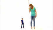 Tanja zieht an der Kette und André wird plötzlich ganz klein.