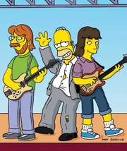 Im Drogenrausch platzt Homer (M.) mitten in den Auftritt der Rockband "PHISH".