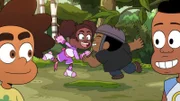 Hinter, v.li.: Sparkle Cadet, Cannonball