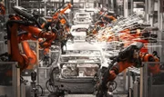 Automontage, Roboter-Herstellung.