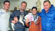 v.li.n.re.: Marco, Uli, Daniela und Trödel- und Autoexperte Otto Schulte