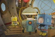 Mit Teddynaut Teddy startet Timmi in seiner Rakete zum Regenplaneten.