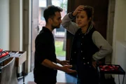 Agata (Elina Vildanova) ist außer sich, als sie von Hannes (Max Hegewald) erfährt, dass Olga den Abtreibungstermin platzen lassen will.
