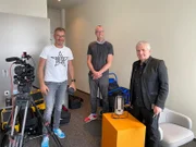 Dreharbeiten mit Roland Jahn