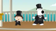 Stewie Griffin (l.); Brian Griffin (r.)