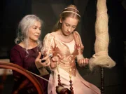 Die Schicksalsfee Maruna (Hannelore Elsner) hat Myrose (Lotte Flack) an ihr Spinnrad gelockt, die Prinzessin kann dem Fluch nicht entgehen: Sie hat sich an der Spindel gestochen.