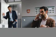 Kann Controller Daniel Donato (Paul Brusa, r.) möglicherweise Kommissar Hansen (Igor Jeftić, l.) helfen, die italienischen Dokumente aus dem aktuellen Mordfall zu übersetzen?