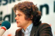 Olaf Scholz als stellvertretender Bundesvorsitzender auf dem Juso-Bundeskongress.
