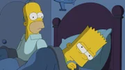 Durch die Hypnose sagt Homer (l.) Dinge zu seinem Sohn Bart (r.), die er eigentlich nicht hören möchte ...