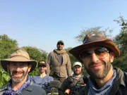 Coyote takes a selfie on the boat with Mario, Matt Peters, Matt Betlej and Cristian.