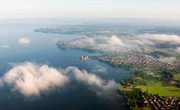 Flugaufnahme über den Ort Wasserburg.