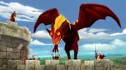 Die Drachenmutter sucht auf Schloss Camelot nach ihrem Baby.