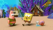 v.li.: Patrick, SpongeBob, Gary