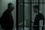 Joe Mantegna as David Rossi and Zach Gilford as Elias Voit in Criminal Minds: Evolution, episode 6, season 17 streaming on Paramount+.